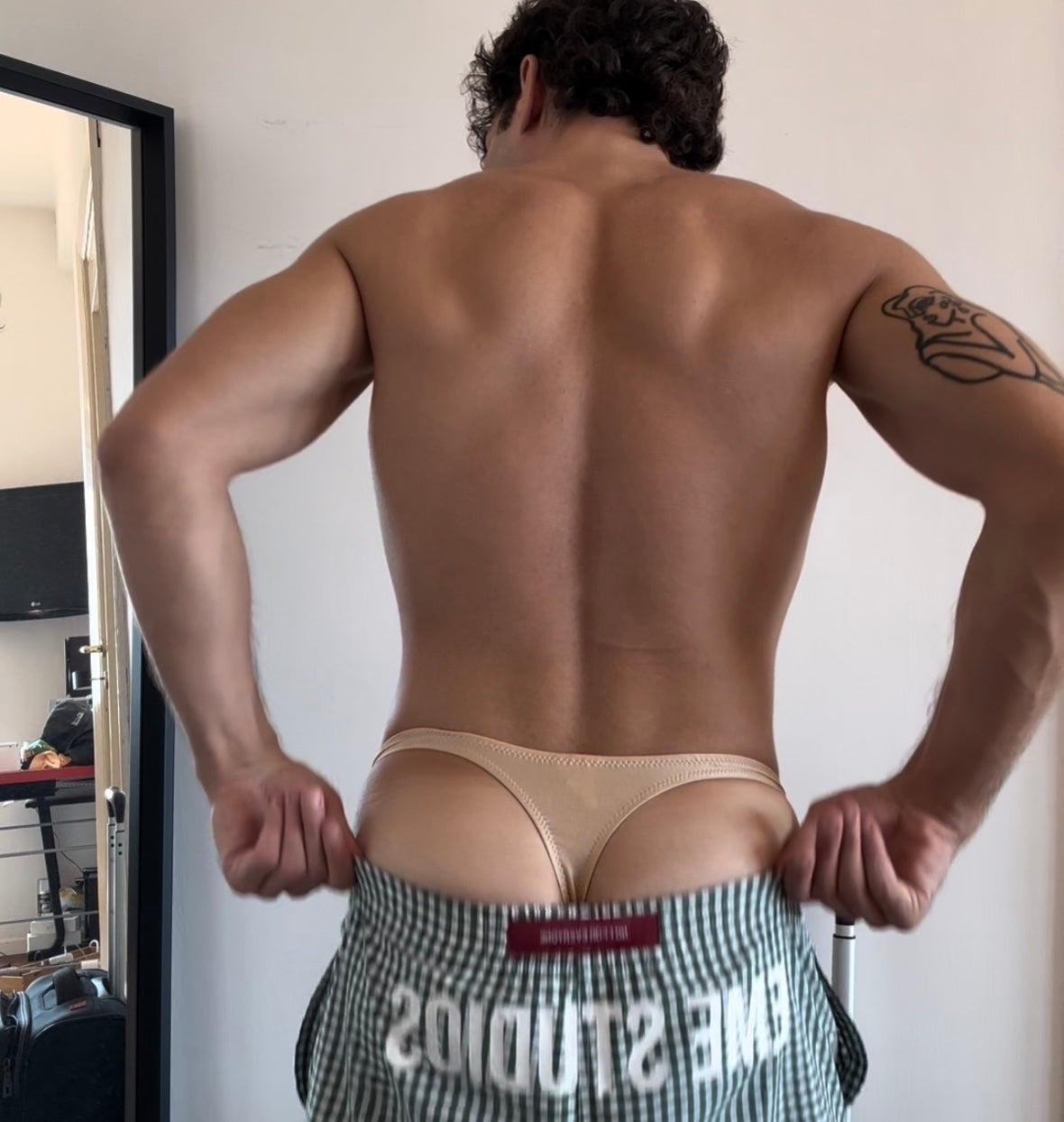 Peach Dust Edge Swim Thong – The Core Fit