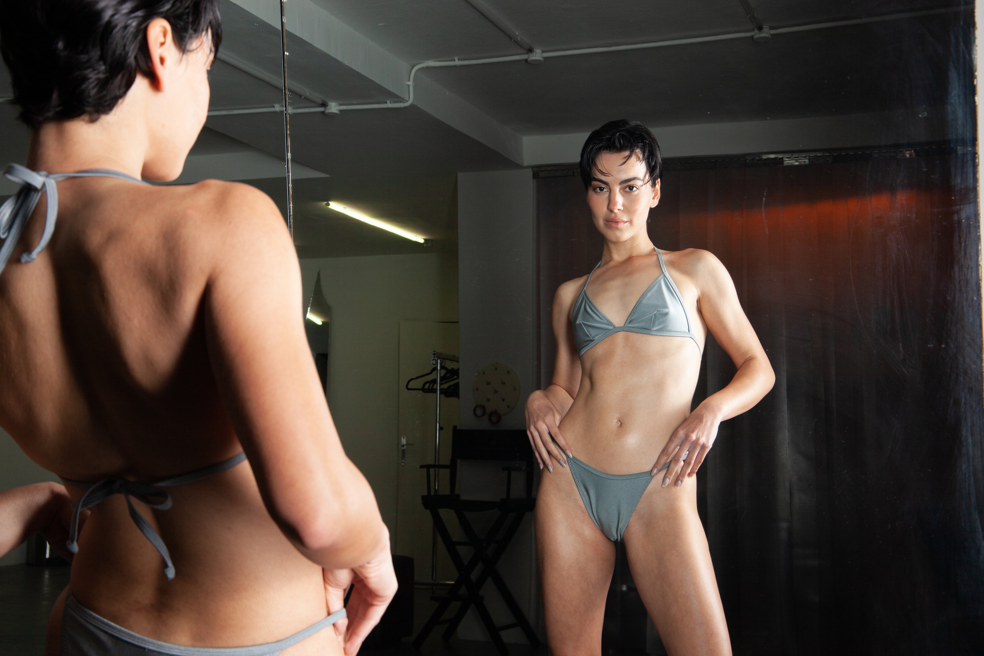 Silver Metallic Bikini Bottom – Second Skin Fit