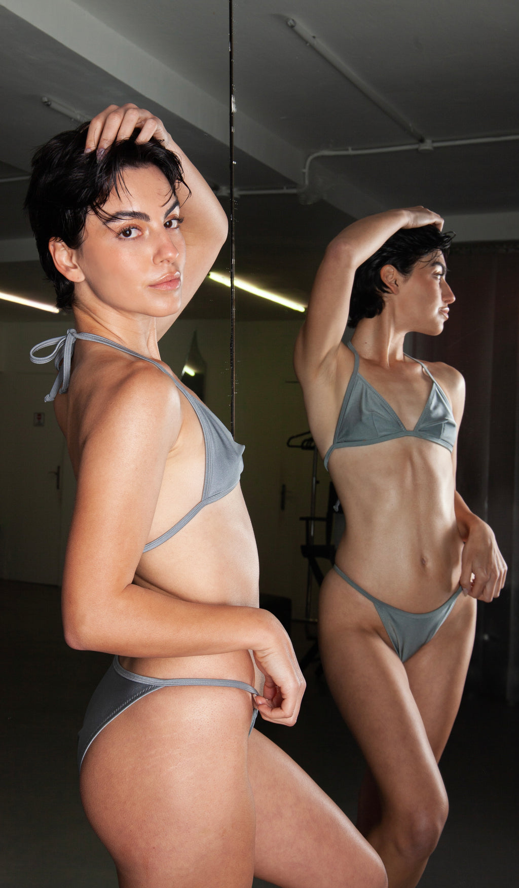 Silver Metallic Bikini Top – Second Skin Fit