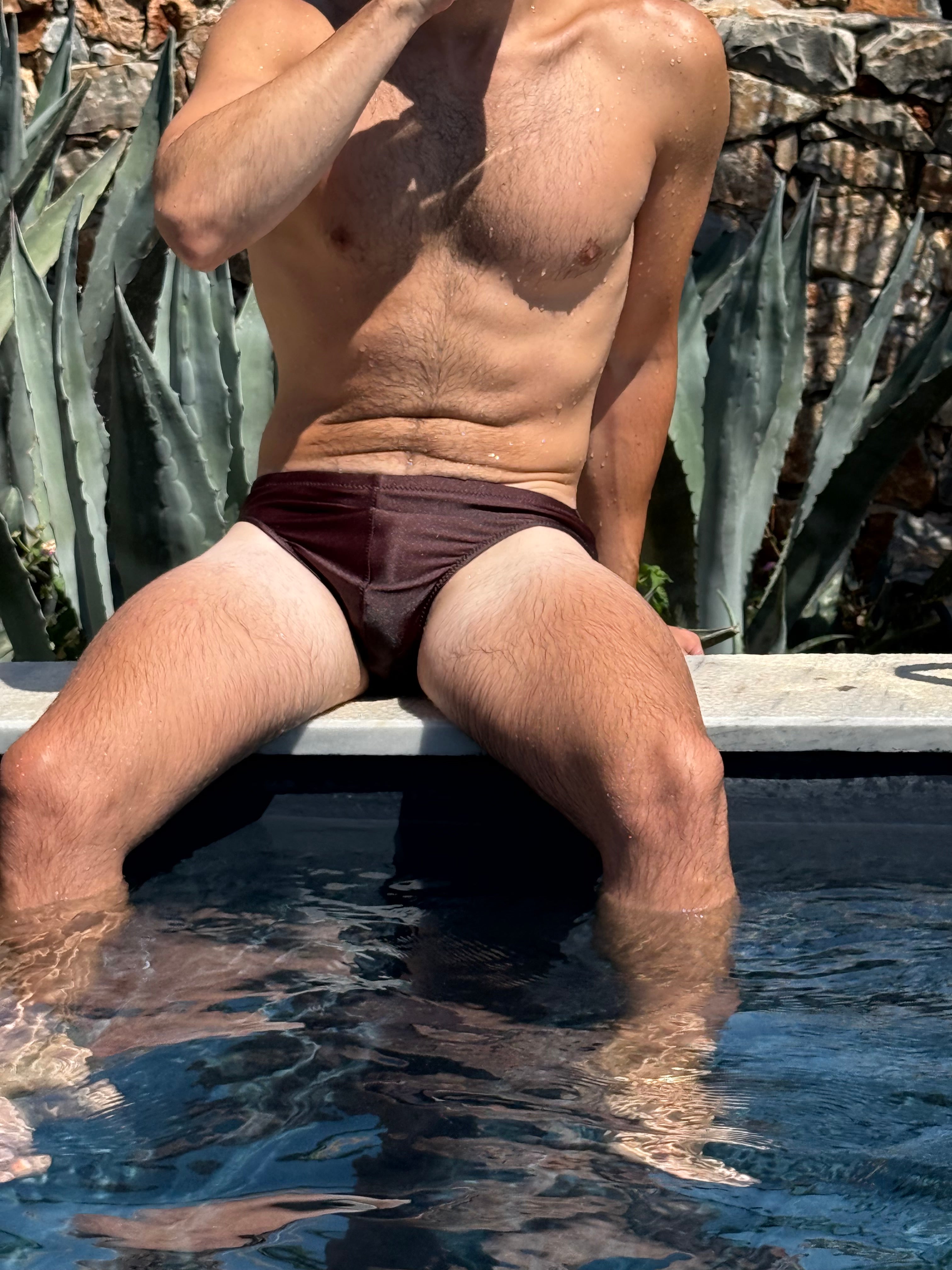 Espresso Brown Swim Brief – Second Skin Comfort